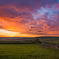 Buy canvas prints of Sunset over Silsden by David Oxtaby  ARPS