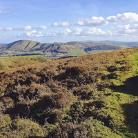 Buy canvas prints of  Caer Caradoc from Long Mynd by Andrew Round