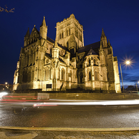 Buy canvas prints of  Norwich Roman Catholic Cathedral at night by Darren Carter