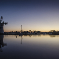Buy canvas prints of  Thurne windmill at first light panorama by Darren Carter