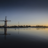 Buy canvas prints of  Thurne Windmill sunrise by Darren Carter