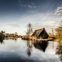 Buy canvas prints of  Golden Hour at the Boat House by Darren Carter