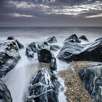 Buy canvas prints of  Jagged rocks by Darren Carter