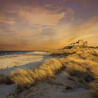Buy canvas prints of  Bamburgh Castle by IAN SUFFIELD