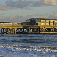 Buy canvas prints of The Mermaid Theatre - Boscombe Pier  by Mark Cummins