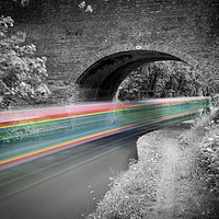 Buy canvas prints of Grand Union Canal Speeding Boat by Jonathan Smith