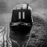 Buy canvas prints of Misty Grand Union Canal Hatton by Jonathan Smith