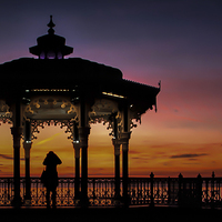 Buy canvas prints of  Sunset from the Bandstand by Mark Caplice