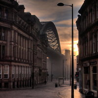 Buy canvas prints of  Tyne Bridge from the Side by Alexander Perry
