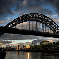 Buy canvas prints of  Tyne Bridge Sunset by Alexander Perry