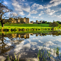 Buy canvas prints of  Alnwick Castle Reflections by Alexander Perry