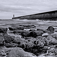 Buy canvas prints of  Tynemouth Pier by Alexander Perry