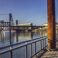 Buy canvas prints of  Steel Bridge, Portland, Oregon by Hans Franchesco