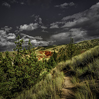 Buy canvas prints of The red hill by Hans Franchesco