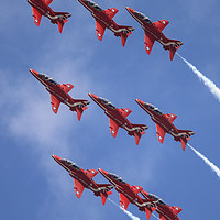 Buy canvas prints of The Red Arrows by Mark Rourke