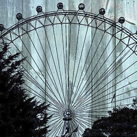 Buy canvas prints of  Wooden London Eye by Zena Clothier
