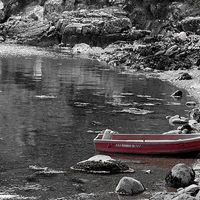 Buy canvas prints of Little Red Boat by Zena Clothier