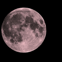 Buy canvas prints of  Tinted Supermoon by Zena Clothier