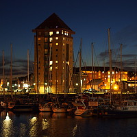 Buy canvas prints of Swansea Marina from the River Tawe by Damien Rosser