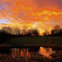 Buy canvas prints of  Red sky in the morning shepherds warning  by Catherine Cross