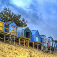 Buy canvas prints of  Beach Huts by Richard Gregson