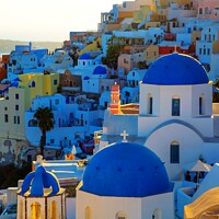 Buy canvas prints of Fira view Santorini by henry harrison