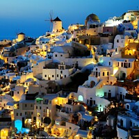 Buy canvas prints of Oia town by henry harrison