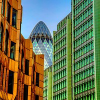Buy canvas prints of The Gherkin by henry harrison