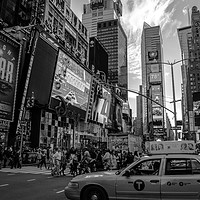 Buy canvas prints of Times Square Rush Hour by henry harrison