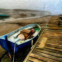 Buy canvas prints of My Little Fishing Boat by henry harrison