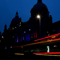 Buy canvas prints of HM Theatre, Aberdeen at dusk by Sonia Packer