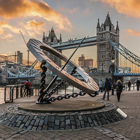Buy canvas prints of   Tower Bridge Winter Sunset by Colin Morgan