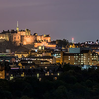 Buy canvas prints of Edinburgh Castle at Night by Colin Morgan