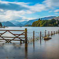 Buy canvas prints of Derwent Water Fence by Colin Morgan