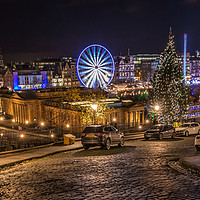 Buy canvas prints of Edinburgh Christmas Lights by Colin Morgan