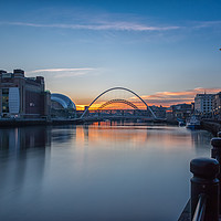 Buy canvas prints of River Tyne January Sunset by Colin Morgan