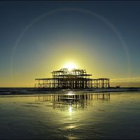 Buy canvas prints of  Brighton west pier  by kevin long