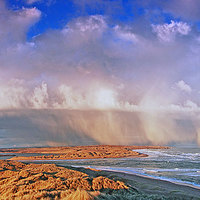 Buy canvas prints of  Shower Over Forvie Nature Reserve by Eric Watson