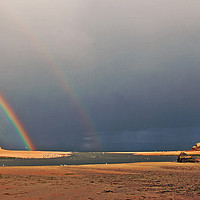 Buy canvas prints of Rainbow Over Forvie by Eric Watson