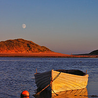 Buy canvas prints of Boat And Moon  by Eric Watson