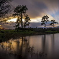 Buy canvas prints of  Knapps Loch sunset by michael burke