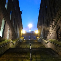 Buy canvas prints of  Aberdeen Steps at night by ian jackson
