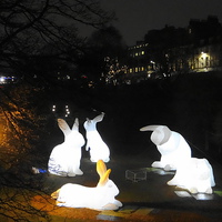 Buy canvas prints of  Aberdeen Bunny Sculptures by ian jackson