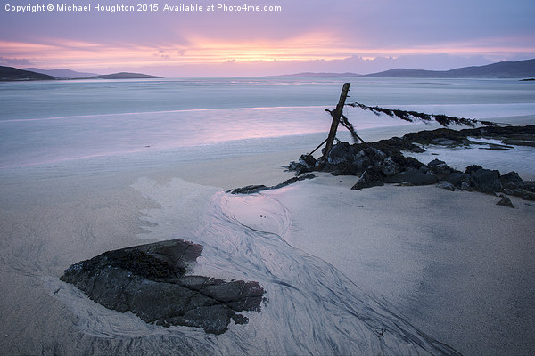 Luskentyre Sunset Picture Board by Michael Houghton