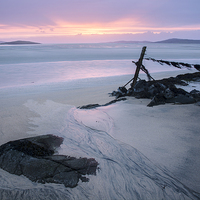Buy canvas prints of  Luskentyre Sunset by Michael Houghton