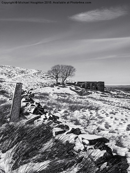 Top Withens in the Snow Picture Board by Michael Houghton