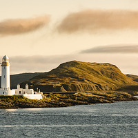 Buy canvas prints of  Lismore Lighthouse at sunrise by Michael Houghton