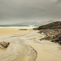 Buy canvas prints of Stormy Harris Hills  by Michael Houghton