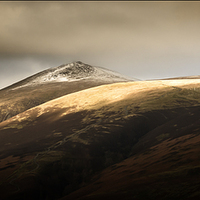 Buy canvas prints of Light on Skiddaw Little Man  by Michael Houghton