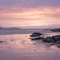 Buy canvas prints of  Luskentyre Bay at dusk by Michael Houghton